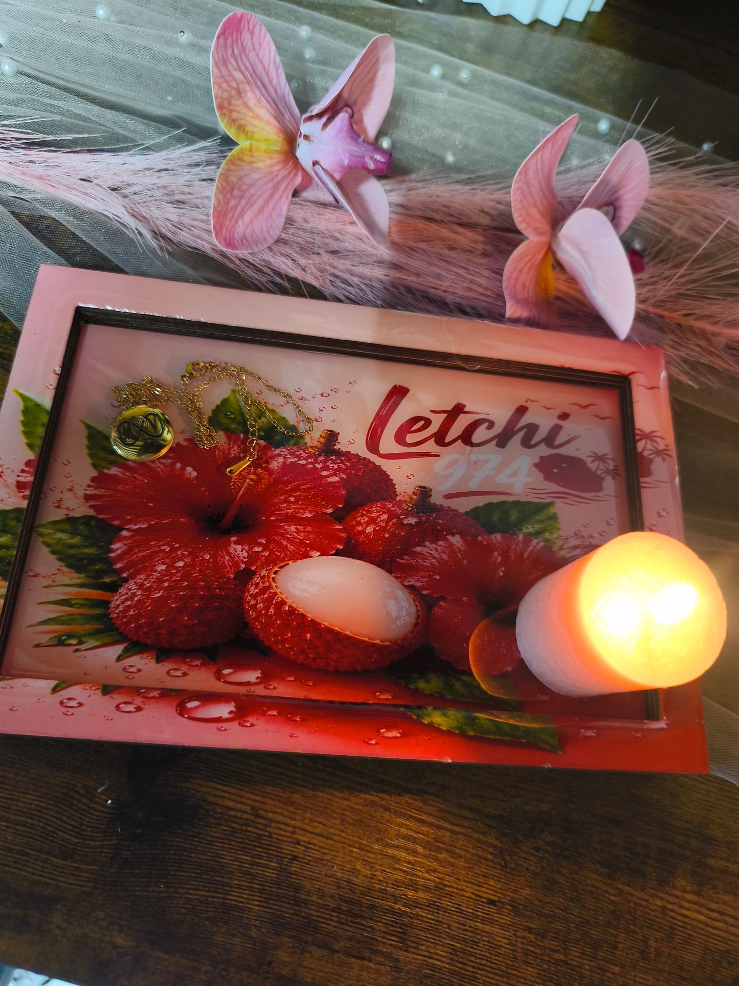 🌸 Vide-Poche en Bois Personnalisé – Impression DTF & Résine Brillante