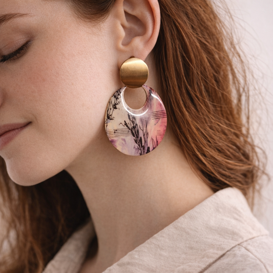 Boucles d’oreilles en bois personnalisées – Légères & tendance Note de musique ✨