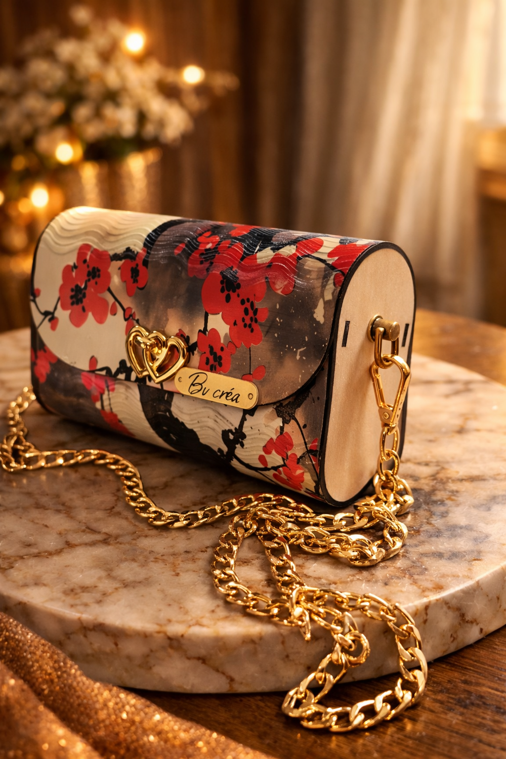 👜 Sac en bois personnalisé – Élégance Sakura