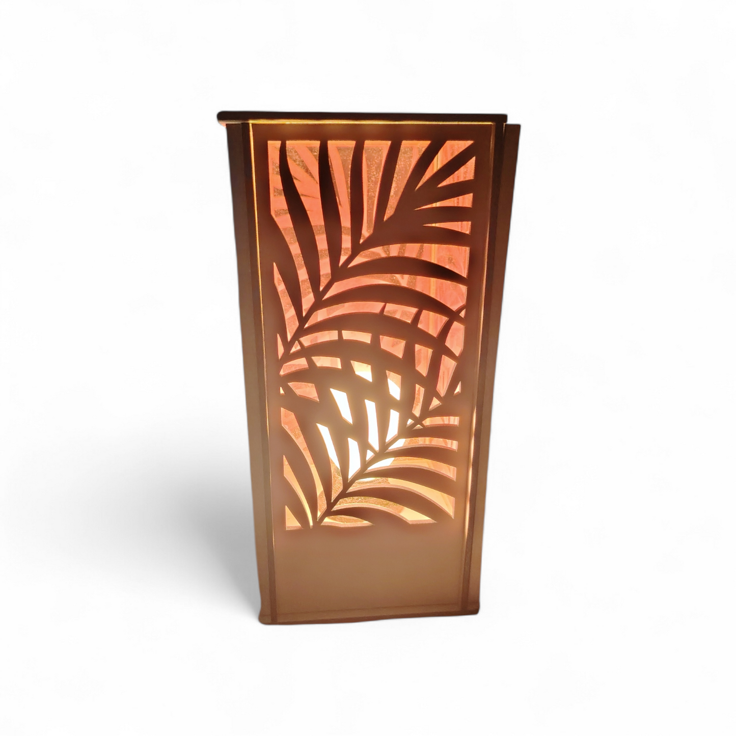 Lampe de chevet bois découpé au laser – lumière personnalisable & ambiance cosy