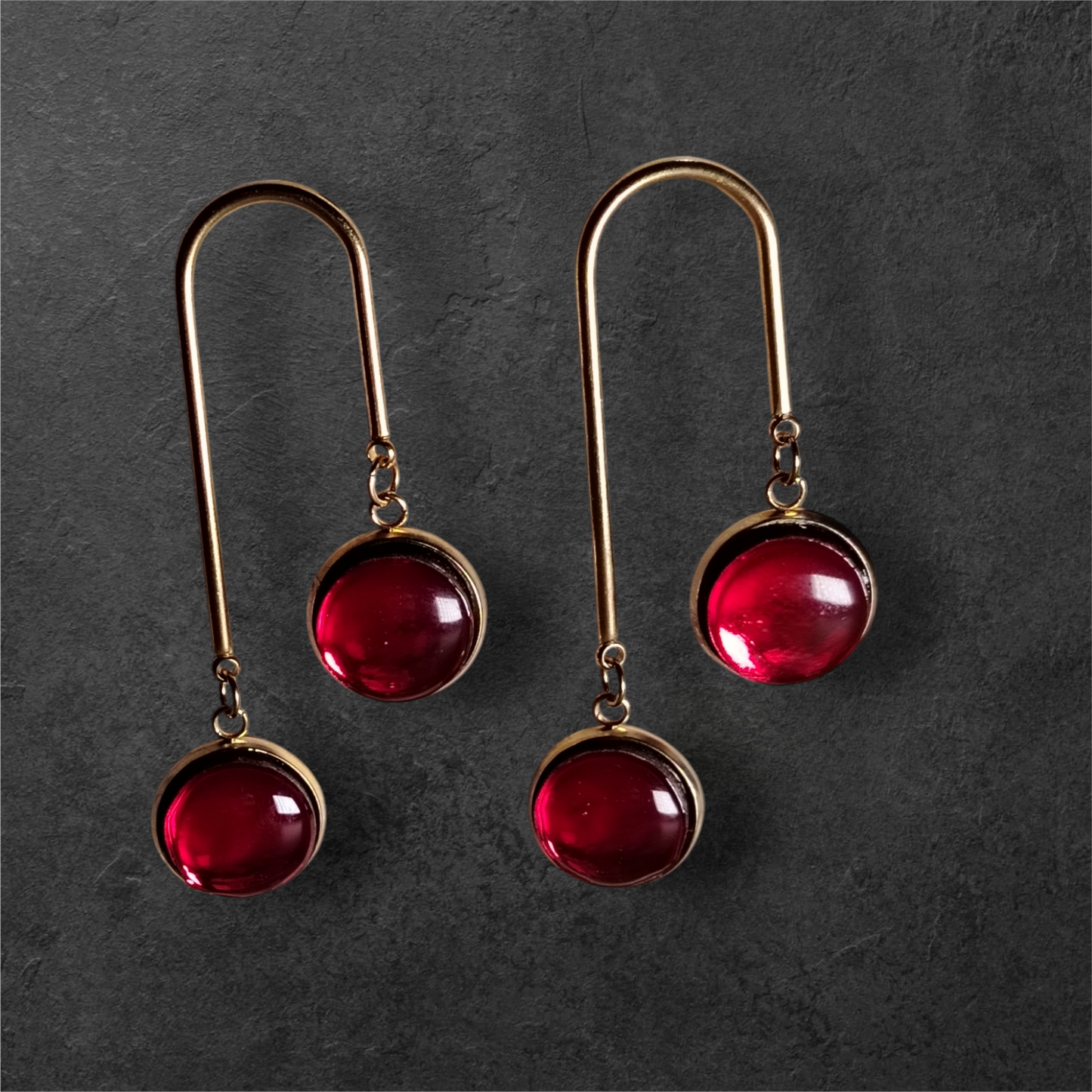 Boucles d'oreilles pendantes personnalisées en acier inoxydable et bois