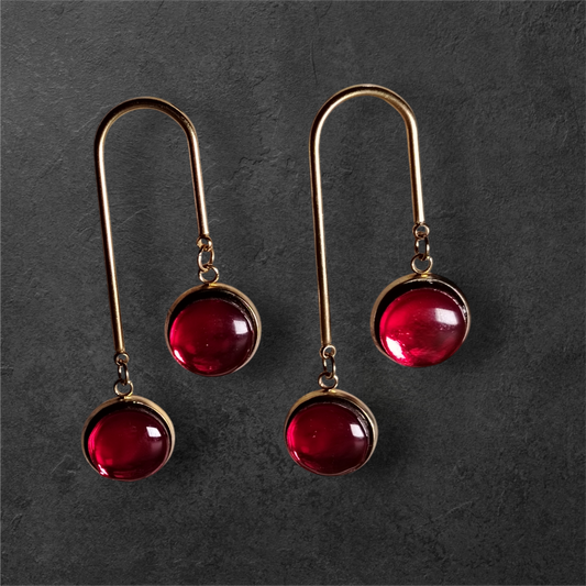Boucles d'oreilles pendantes personnalisées en acier inoxydable et bois