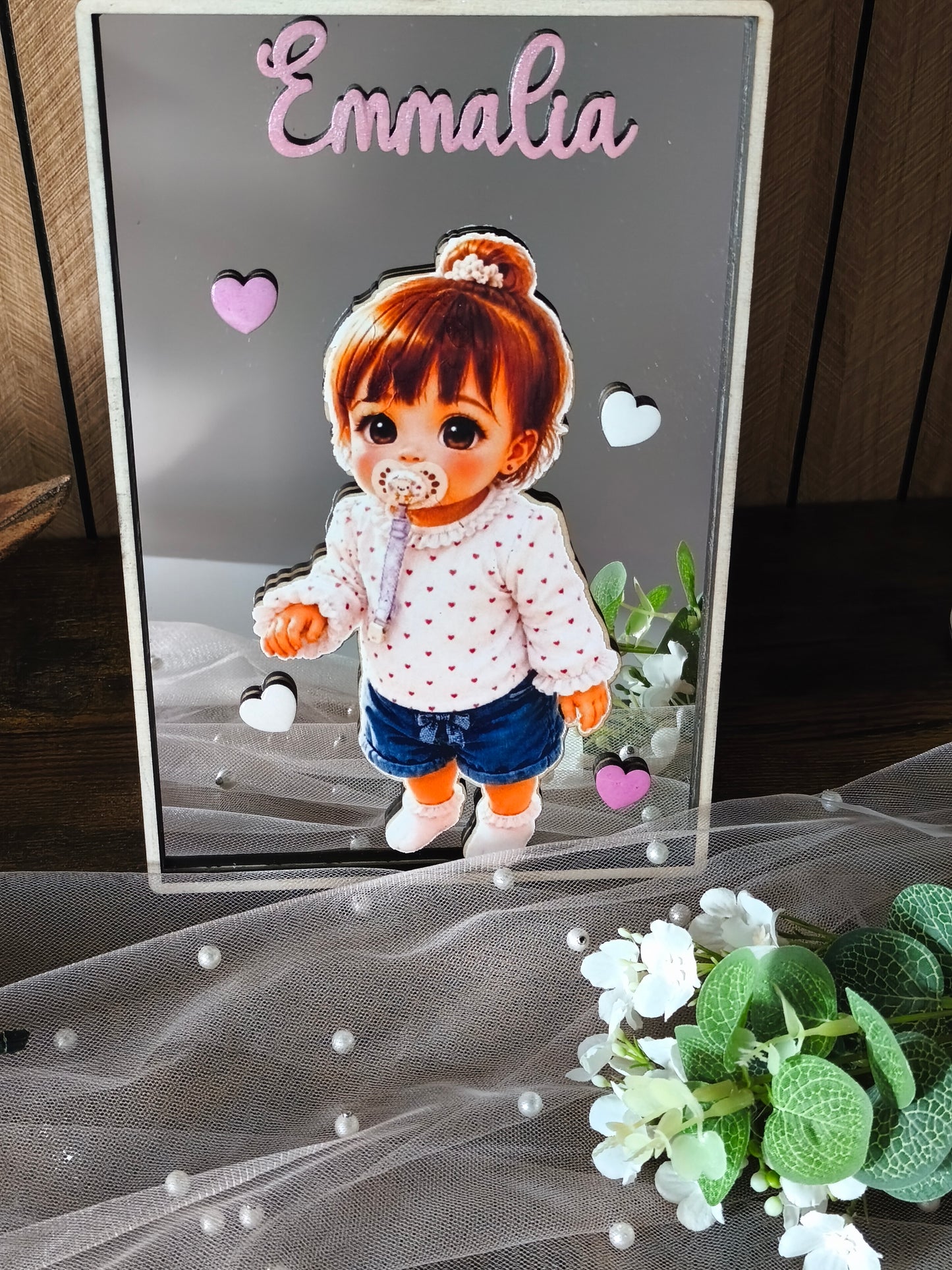 Plaque Prénom Enfant Kawaii Personnalisée