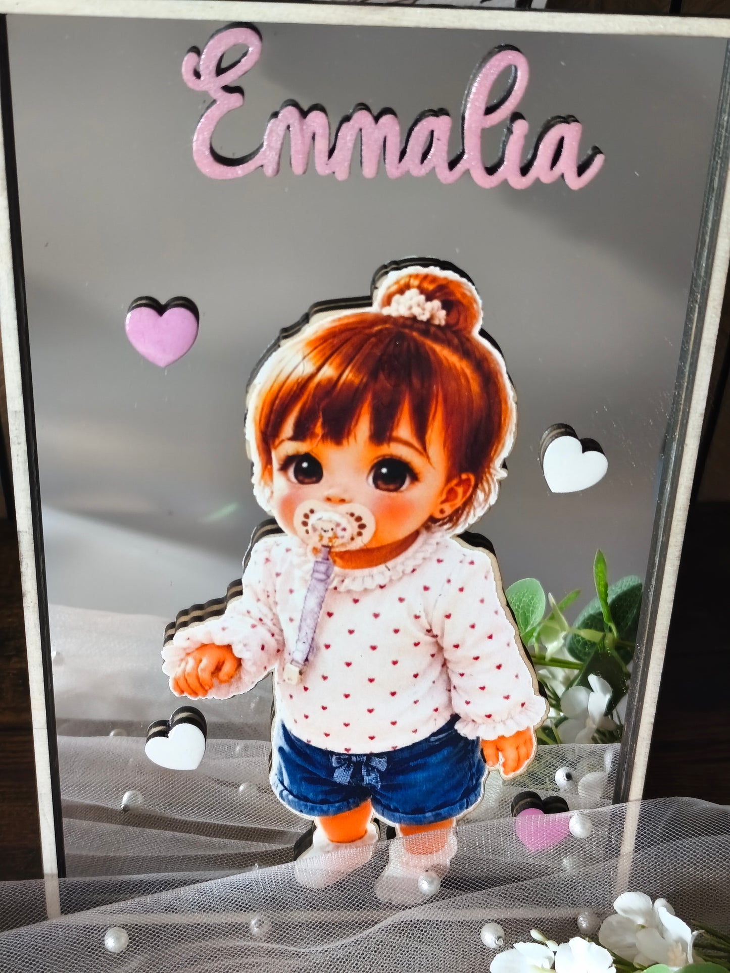 Plaque Prénom Enfant Kawaii Personnalisée