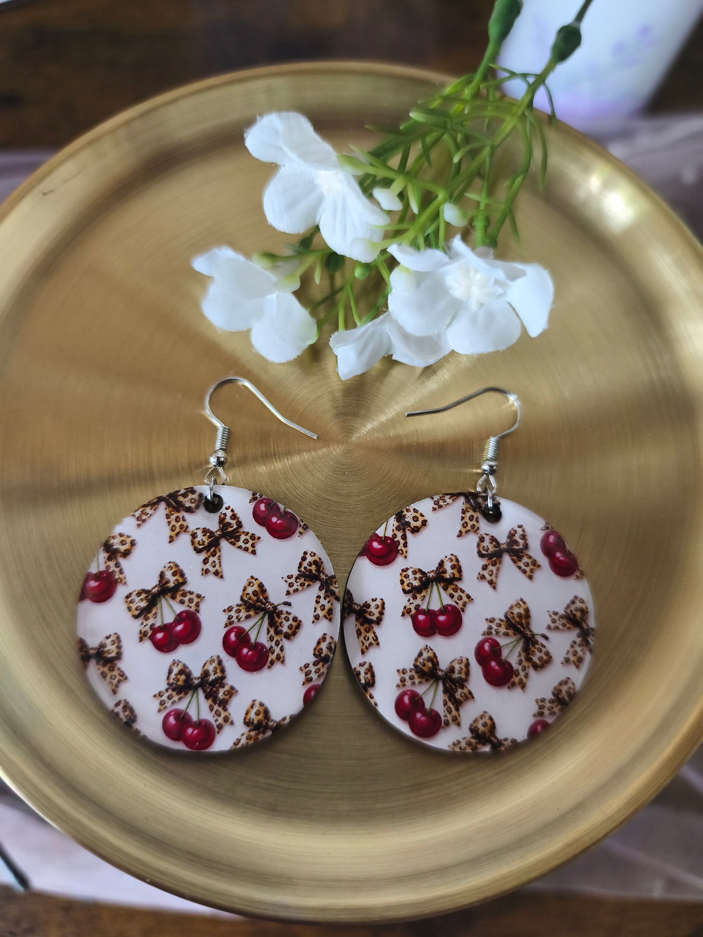 Boucles d’Oreilles en Bois Personnalisées – Impression DTF & Résine UV