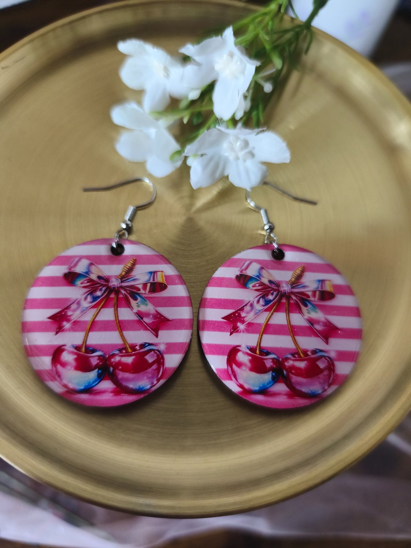 Boucles d’Oreilles en Bois Personnalisées – Impression DTF & Résine UV
