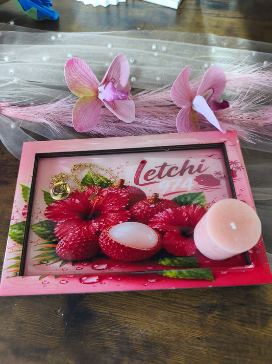 🌸 Vide-Poche en Bois Personnalisé – Impression DTF & Résine Brillante