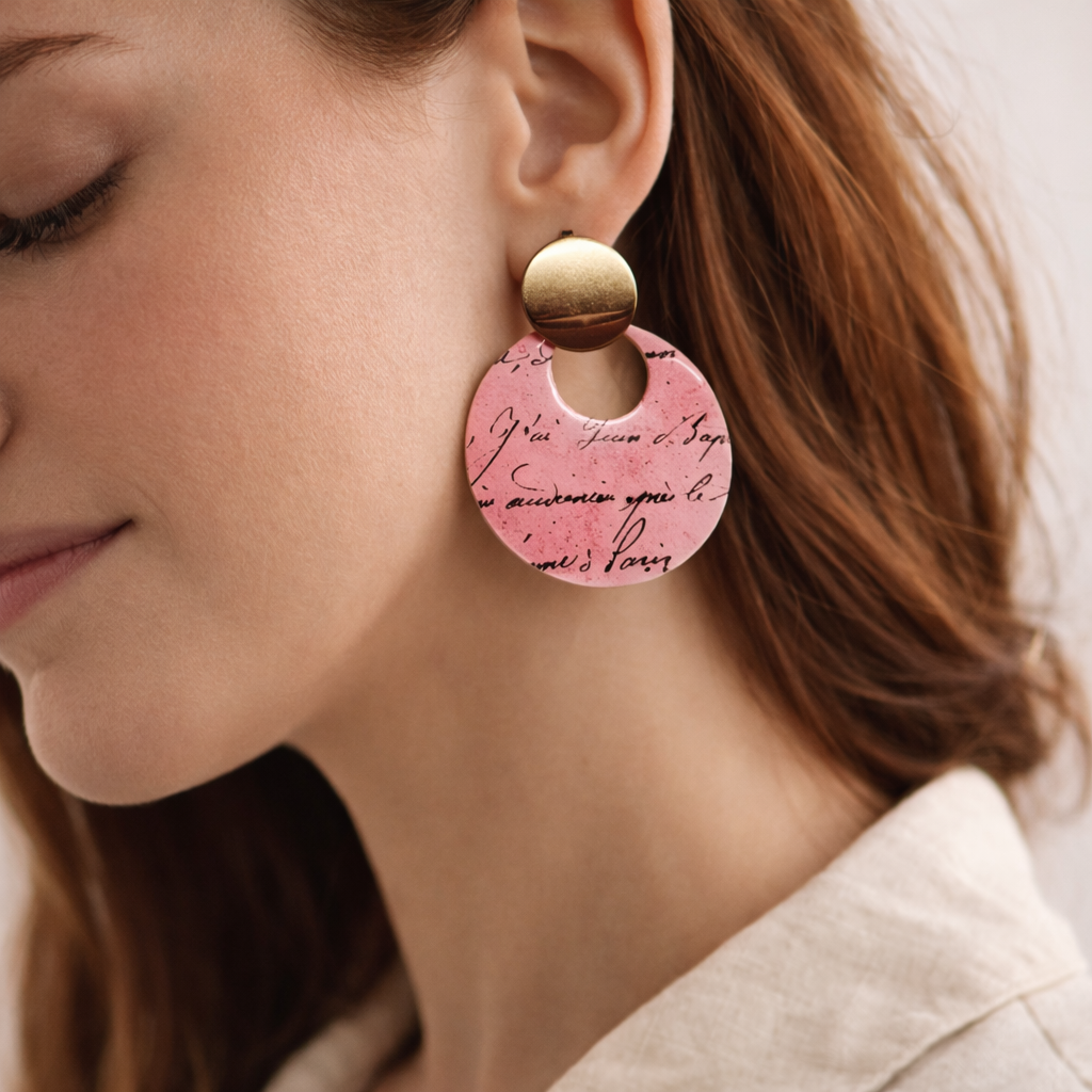 Boucles d’oreilles en bois personnalisées – Légères & tendance Note de musique ✨