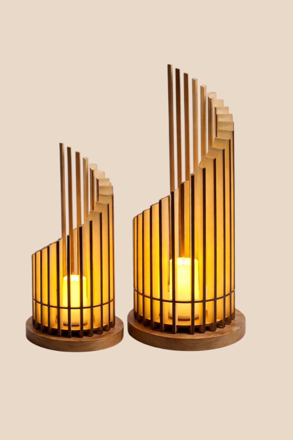 Photophore en bois design – Ambiance cosy & élégante petit format